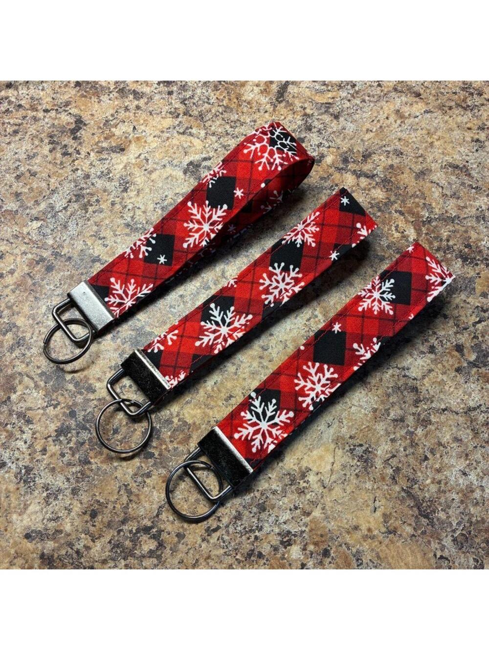 Handmade Cotton Wristlet Key Fob